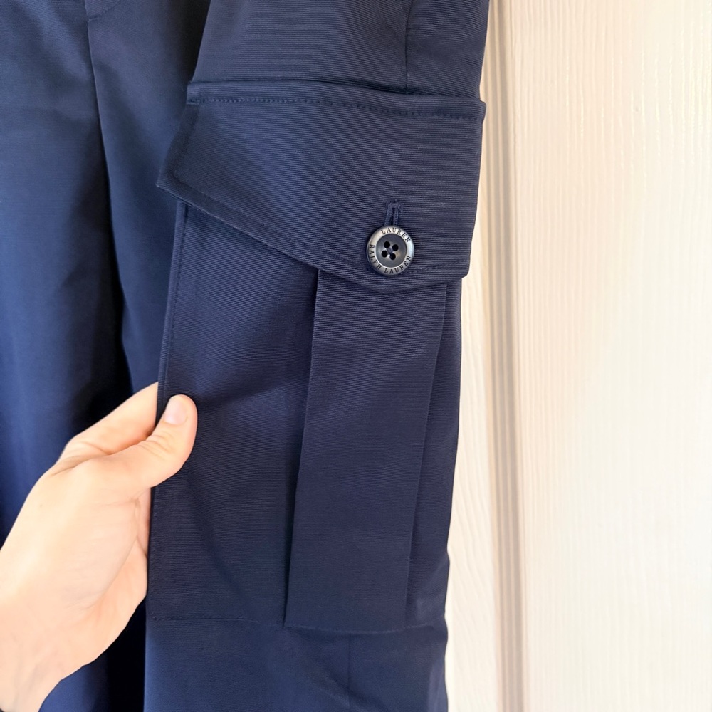 Lauren Ralph Lauren Faille Cargo Pant Navy Blue 8 - Picture 8 of 12